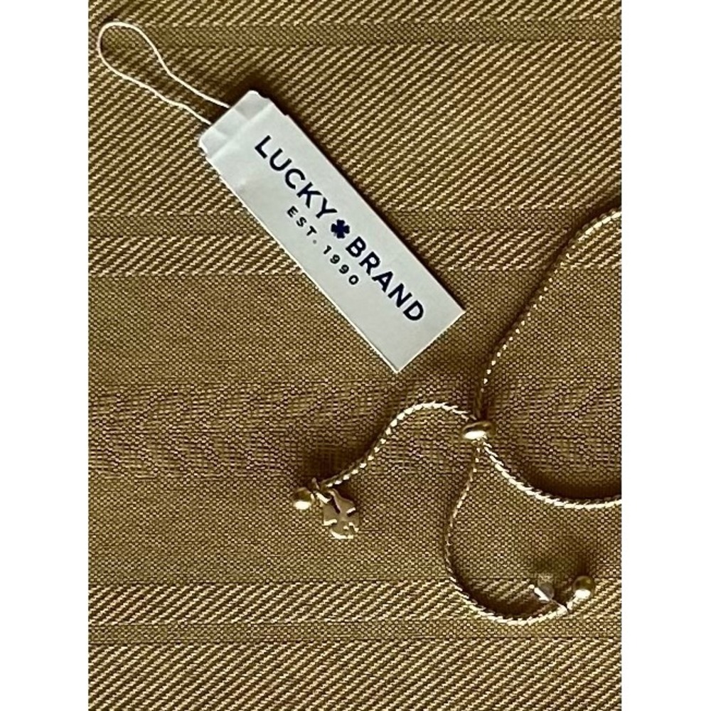 NWT Lucky Brand Two Tone Geometric Pendant Adjustable Necklace Gold Silver - Picture 6 of 8